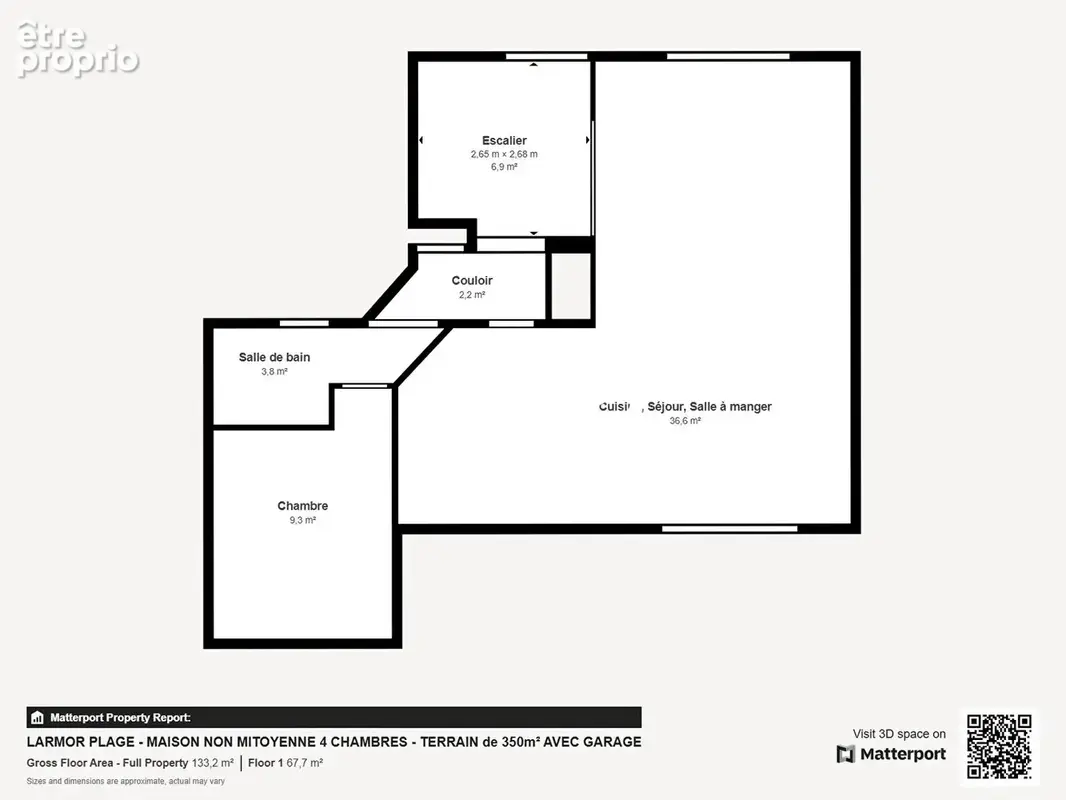 Larmor plage - maison non mitoyenne en impasse - terrain de 350m² et garage - photo 17