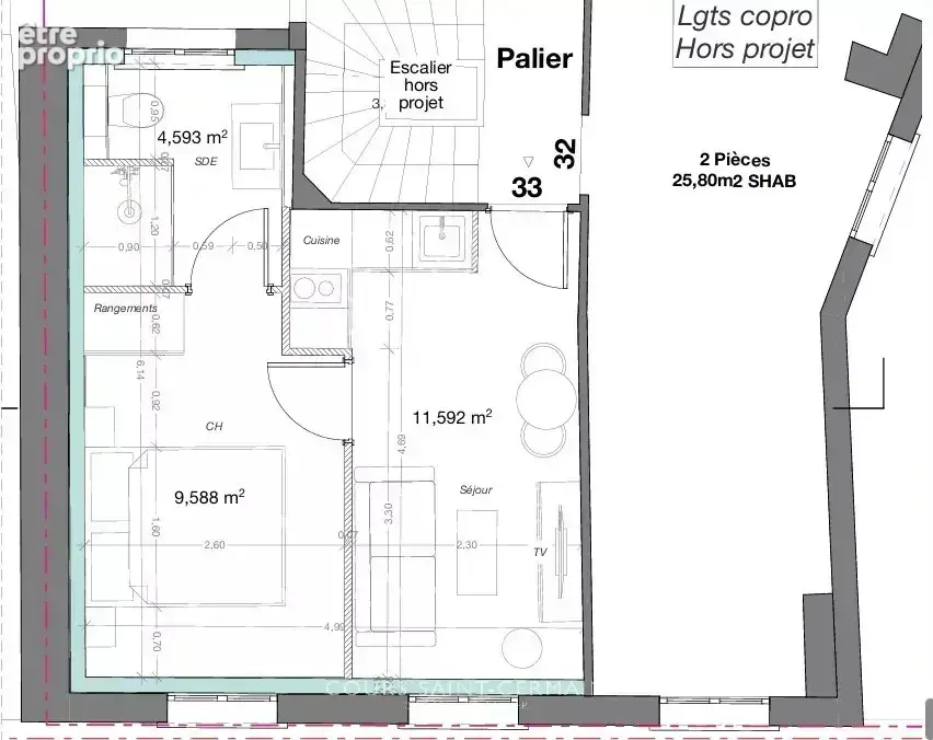 Paris VIᵉ – Rue d’Assas – 2 pièces avec projet de rénovation - photo 6