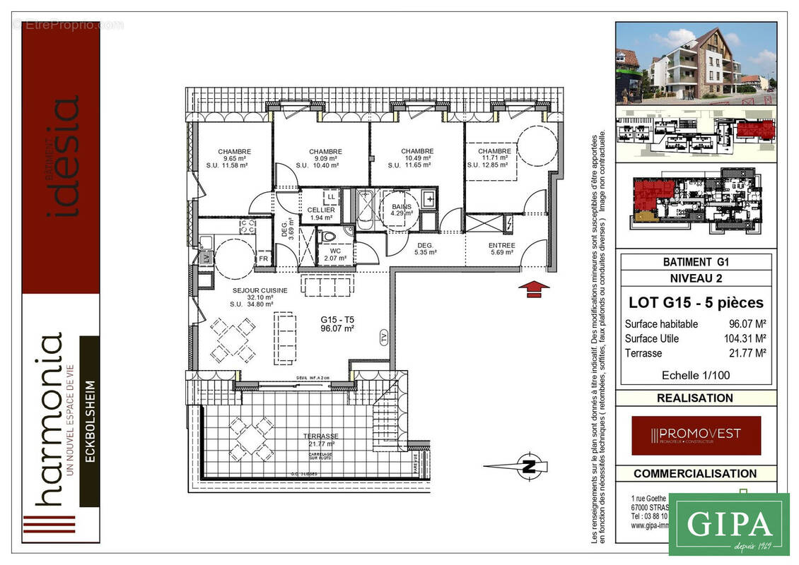 Appartement à ECKBOLSHEIM