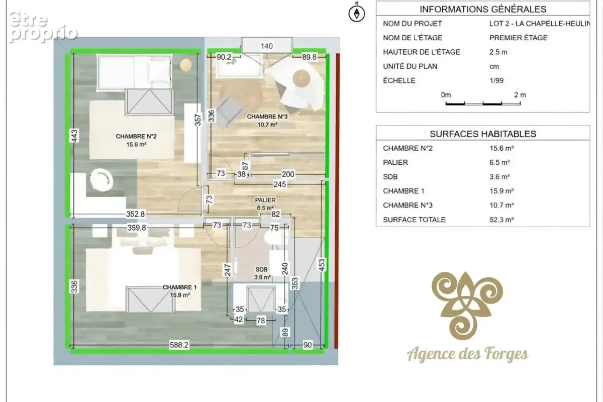 Maison La Chapelle Heulin / 3 chambres / 106 m2 / 349m² de terrain - photo 3