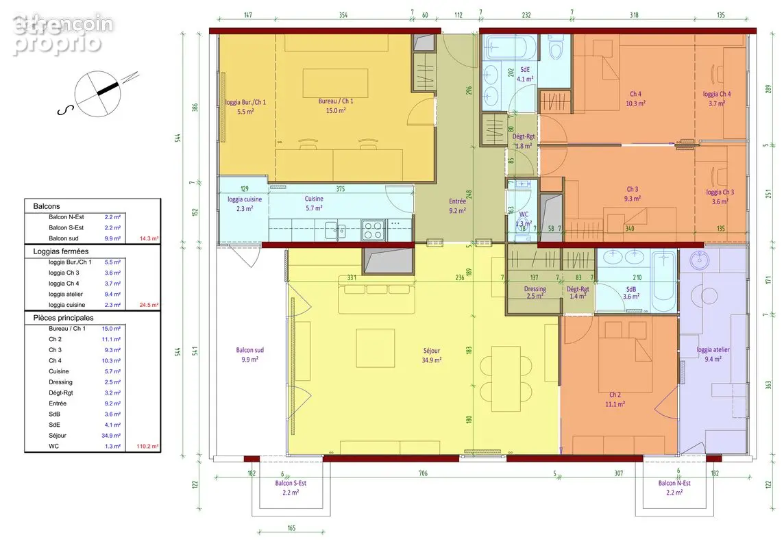 Appartement 110m² à nanterre - photo 6