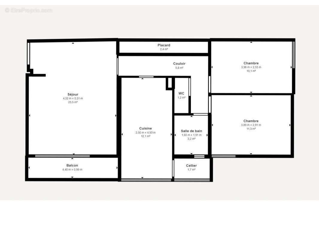 Appartement à RILLIEUX-LA-PAPE