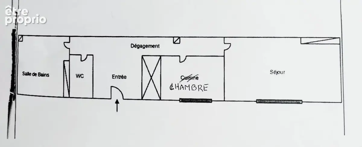 PARIS 13e – BUTTE-AUX-CAILLES – Grand studio de 40 m² au 1er étage sur cour, au calme, sans travaux - photo 7