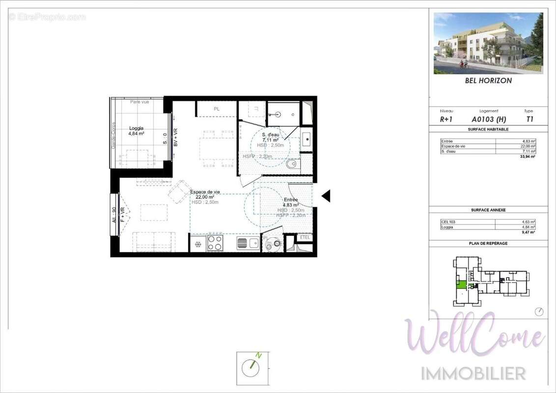 Appartement à CHALLES-LES-EAUX