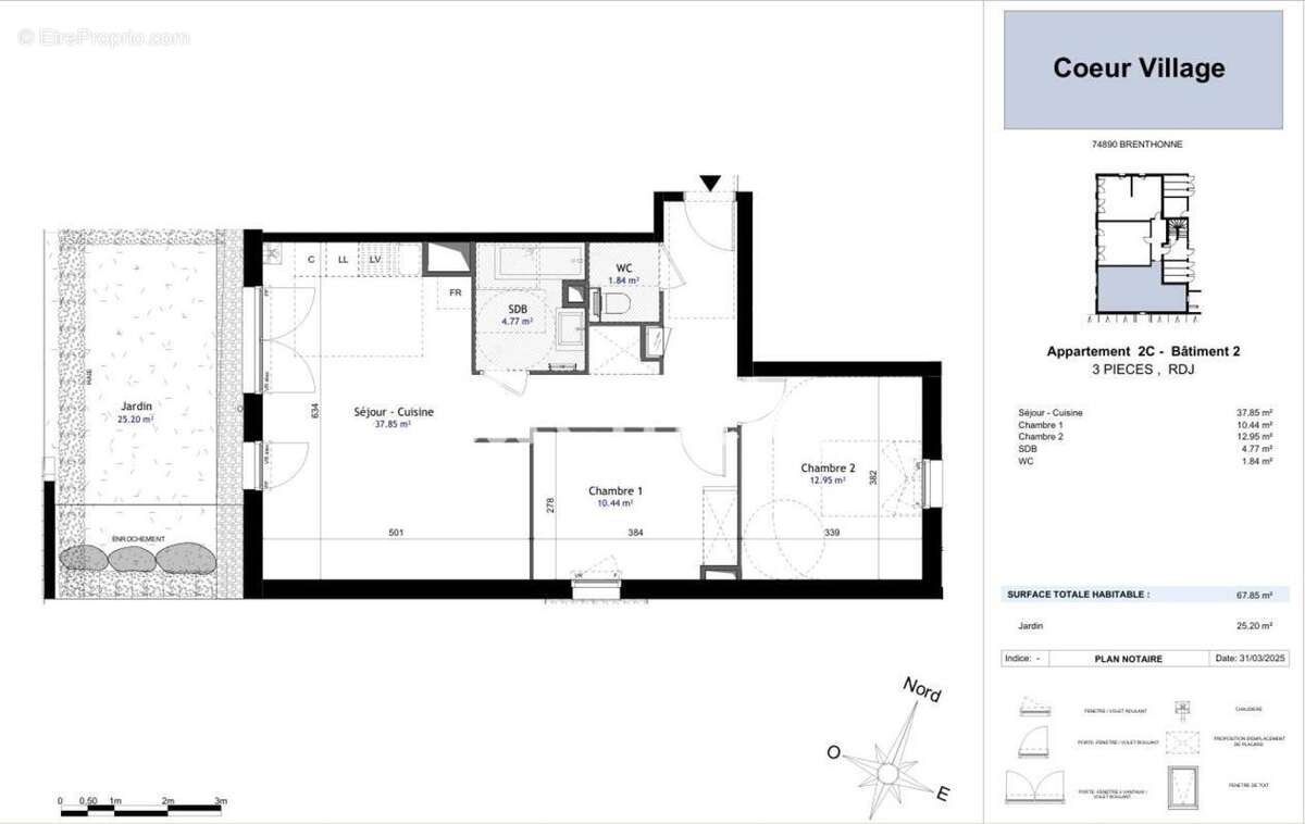 Appartement à BRENTHONNE