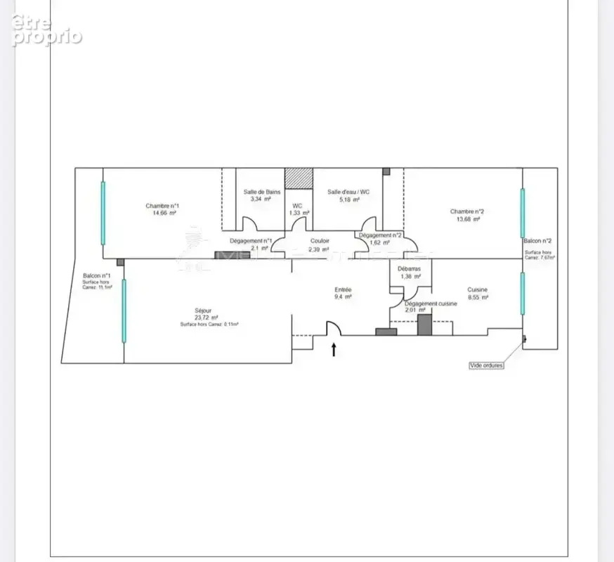 RARE À LA VENTE - OPPORTUNITÉ 3/4 PIÈCES À RÉNOVER - Cap-d'Ail - Résidence Prestigieuse Le Bois Joli - Terrasse - Traversant - photo 3