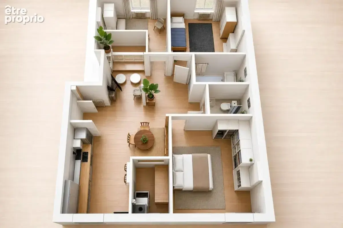 Bel appartement T4 dans l'ancien, rénové, à 100 m de la gare - photo 12