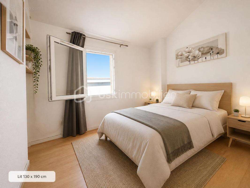  Frontignan Plage :  Maison T3 meublée, terrasse, parking et piscine  à 50 m de la mer  - photo 6