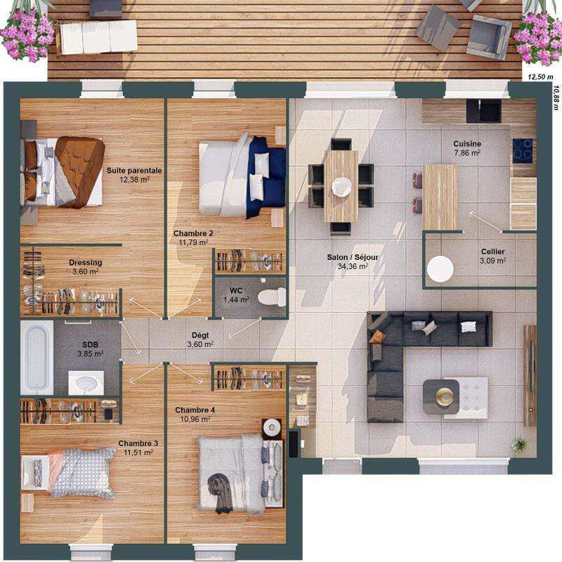 Maison 6 pièces 104 m2 - photo 3