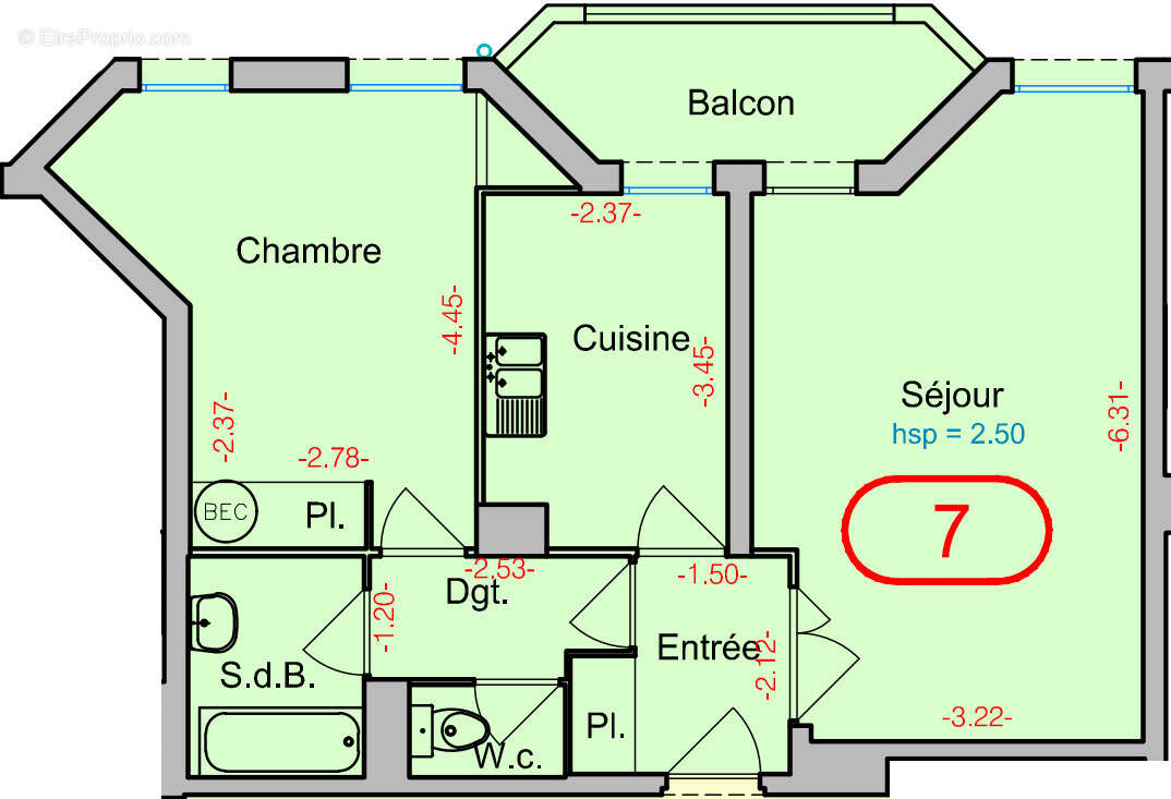 Appartement à LES MUREAUX