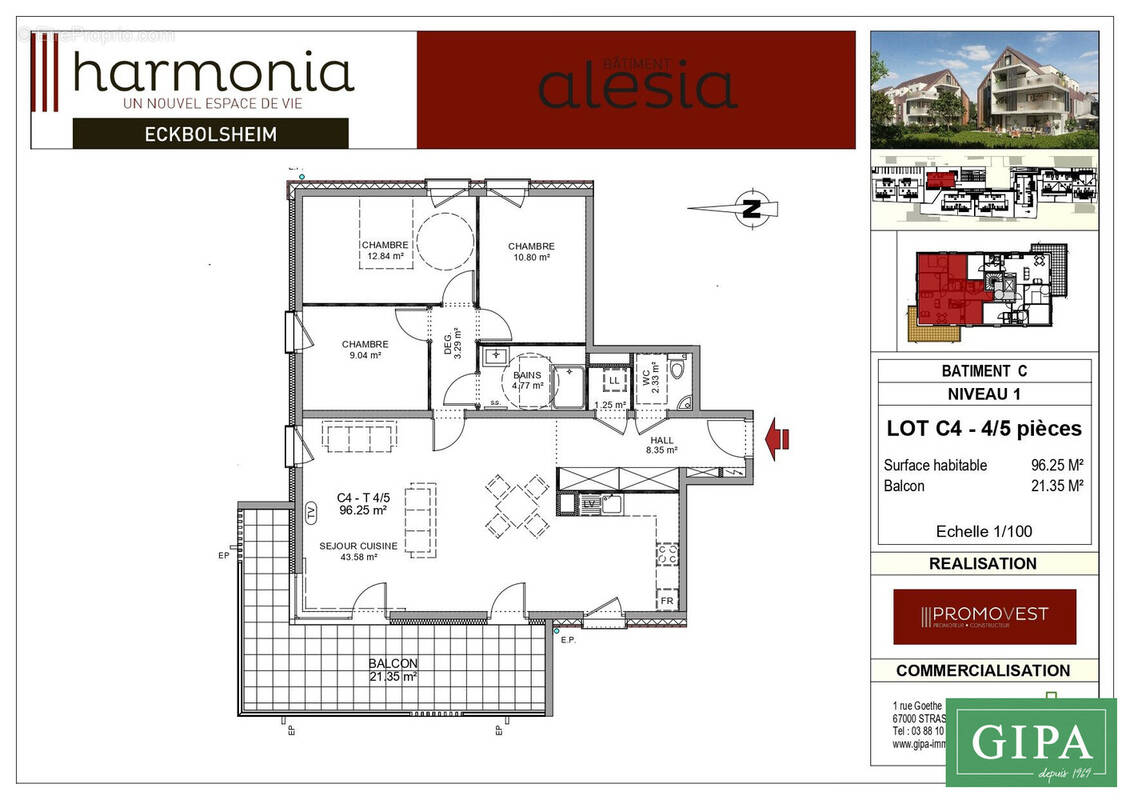 Appartement à ECKBOLSHEIM