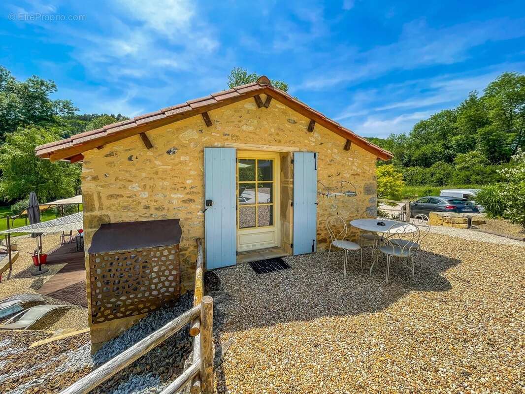 Propriété en pierre de cinq chambres avec piscine d'eau salée et oasis naturelle à Plazac. - photo 16