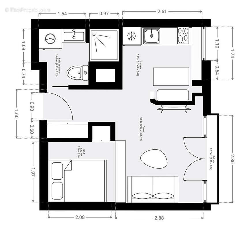 Appartement à PARIS-15E