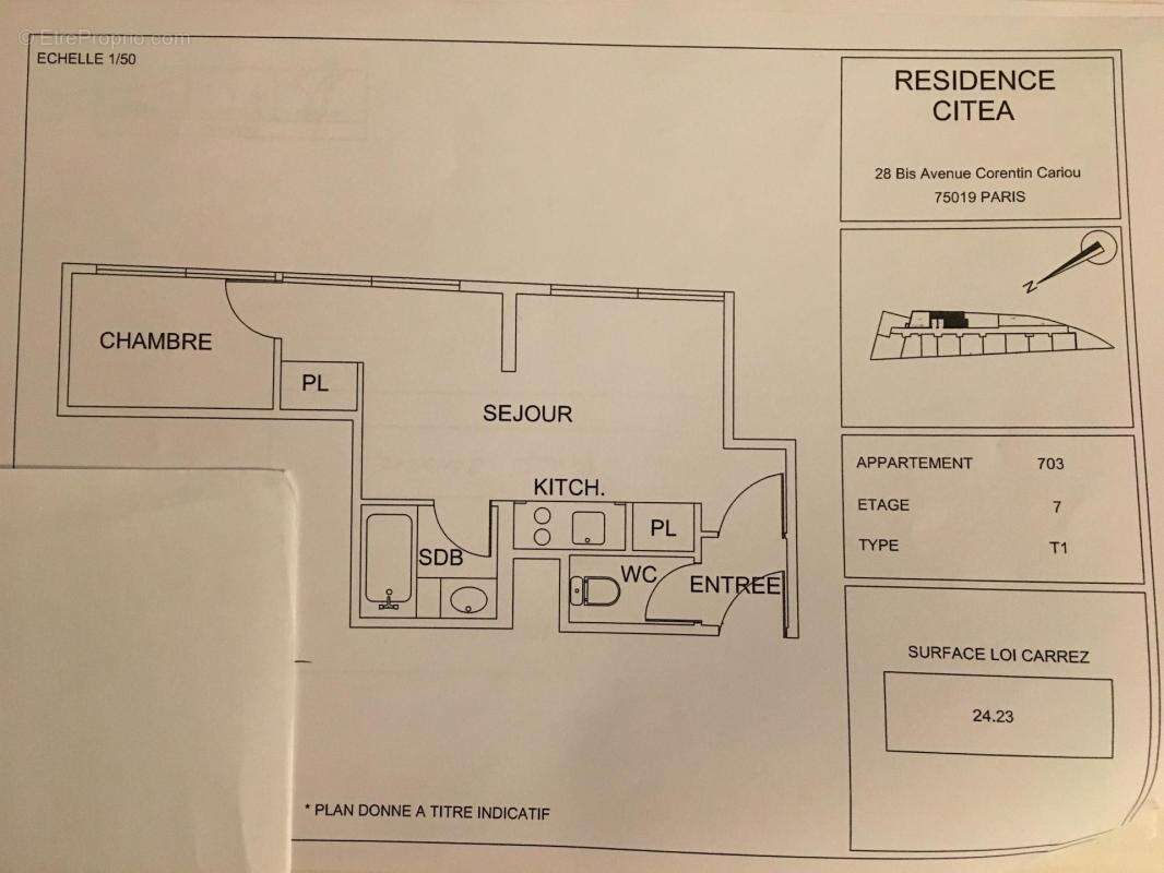 Appartement à PARIS-19E