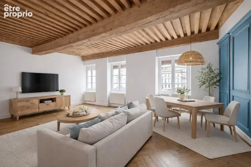 Appartement Duplex  T4 - 137m2 au sol - 113m2 carrez - LYON 2 - Poutres apparentes - rue calme - photo 2