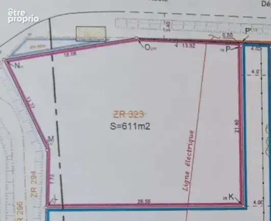 Saint-Christoly-de-Blaye centre   Terrain constructible de 611 m2 et 708 m2   Borné - photo 2