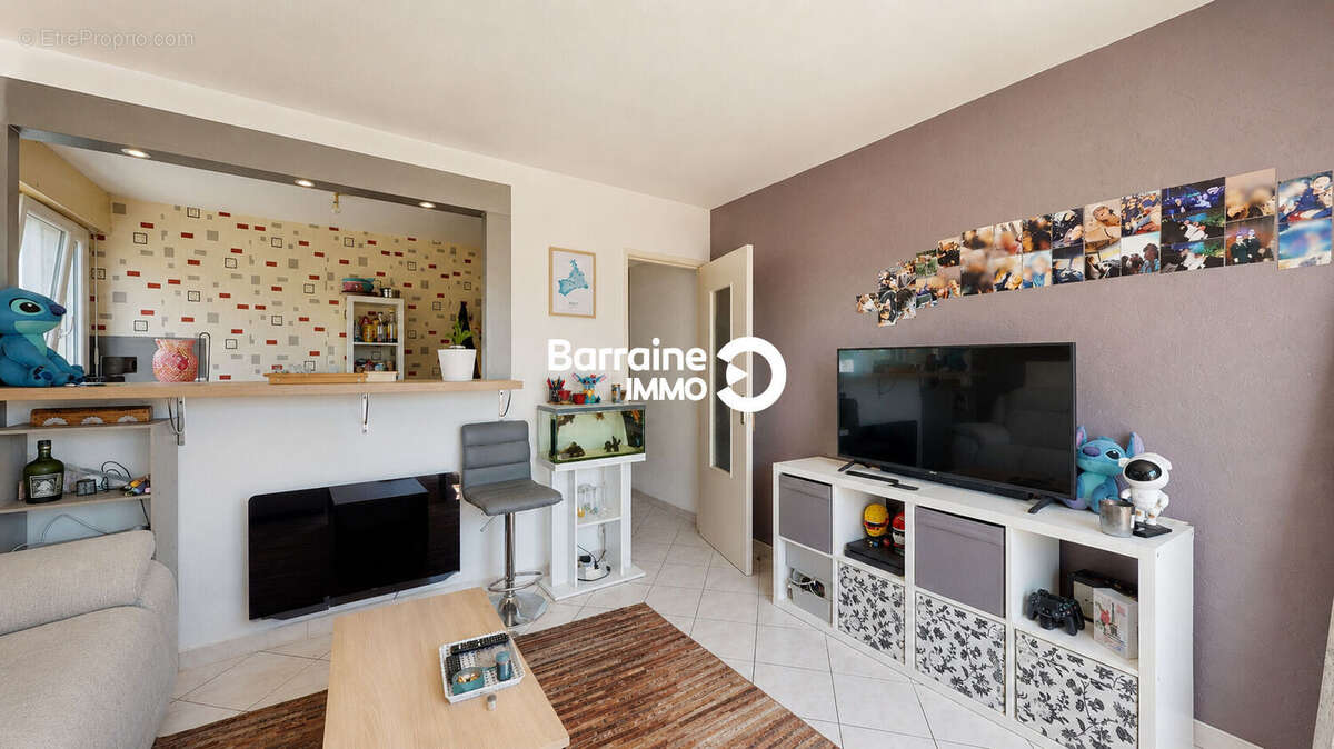 A vendre - barraine immo - appartement t2 - brest kerinou - ascenseur - photo 4