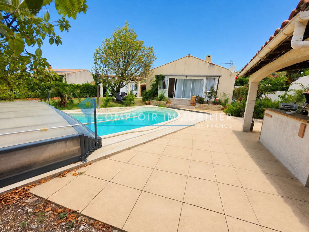 Dépt Hérault (34) - Aniane - À vendre - Maison T4 de 100m2, parcelle de 1000m2, piscine, garage - photo 2