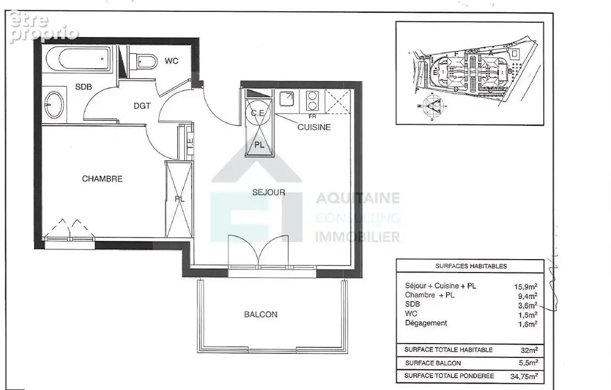 Photo Appartement à Bruges au prix de 119 900€