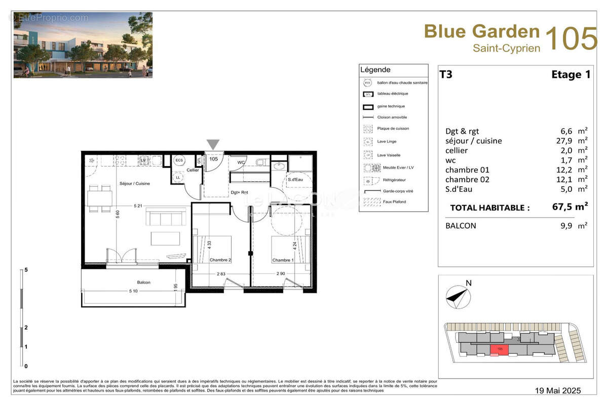 Appartement à SAINT-CYPRIEN