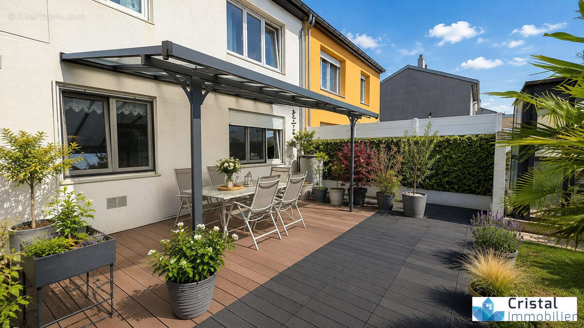 terrasse vue d ensemble - Maison à MONDELANGE