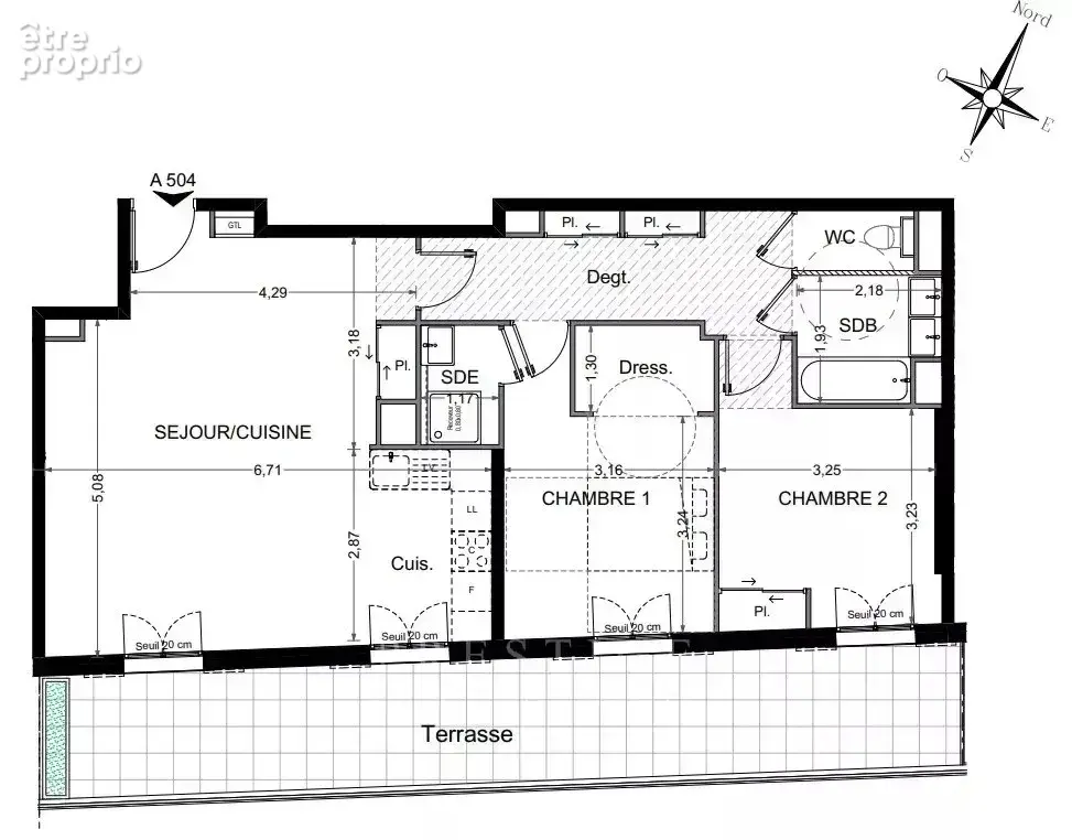 NICE centre 3 pièces 78m², balcon et terrasse - photo 6