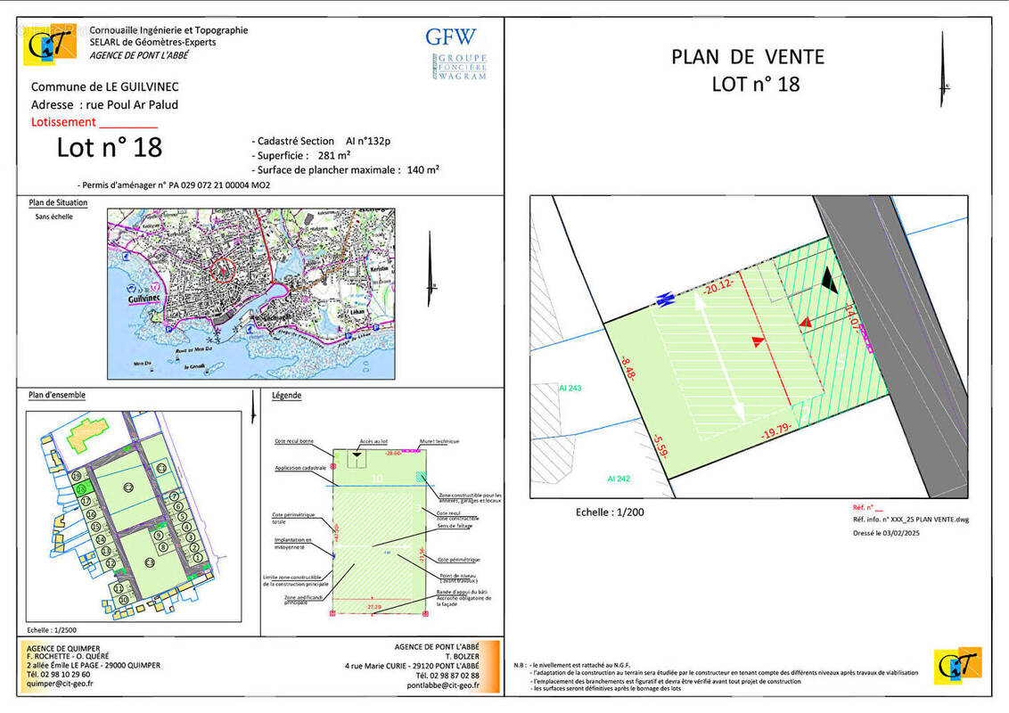 Terrain à GUILVINEC
