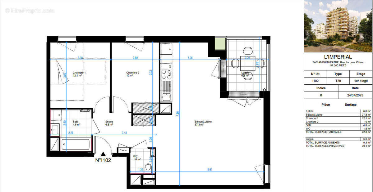 Appartement à METZ