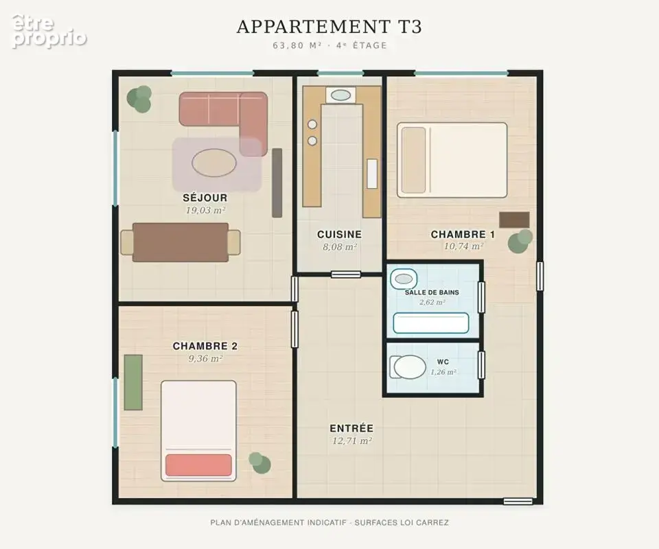 94190 VILLENEUVE SAINT GEORGES - T3 Appartement familial lumineux de 64 m² avec box - Vue dégagée - photo 14