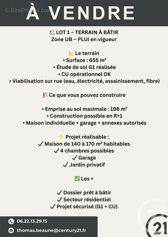 Terrain à BOIS-LE-ROI