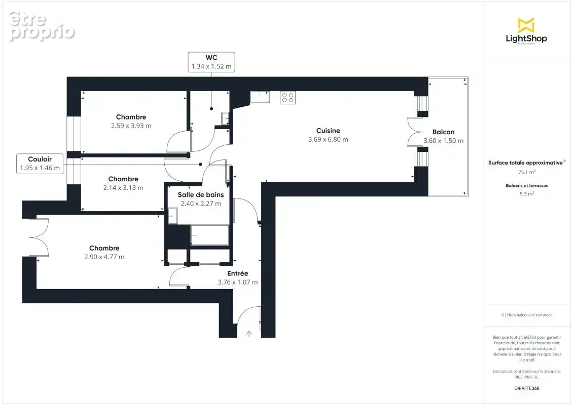 Bel appartement traversant 74 m² Carrez - Lumineux et moderne - Rue Benoît Malon, Suresnes - photo 14
