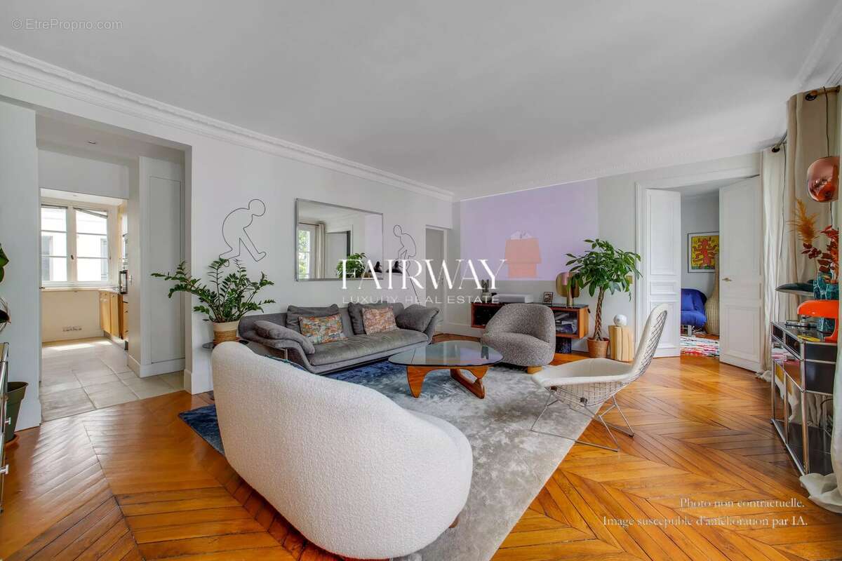 Paris 8e – Parc Monceau – Appartement 98 m² traversant, 2 chambres, calme sur grande cour ouverte, 4e étage avec ascenseur - photo 4