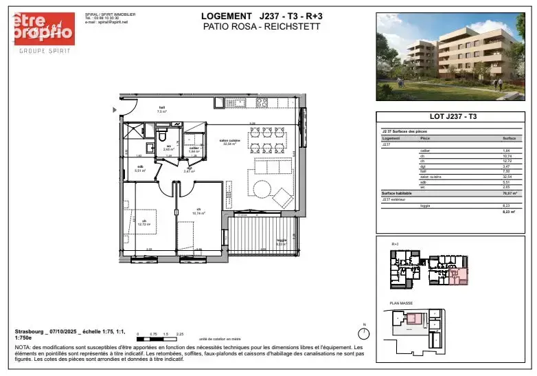 Appartement T3 + terrasse - photo 2