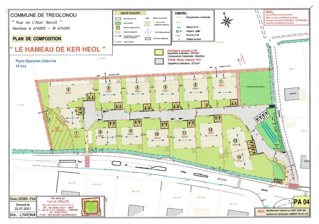 Terrain à TREGLONOU