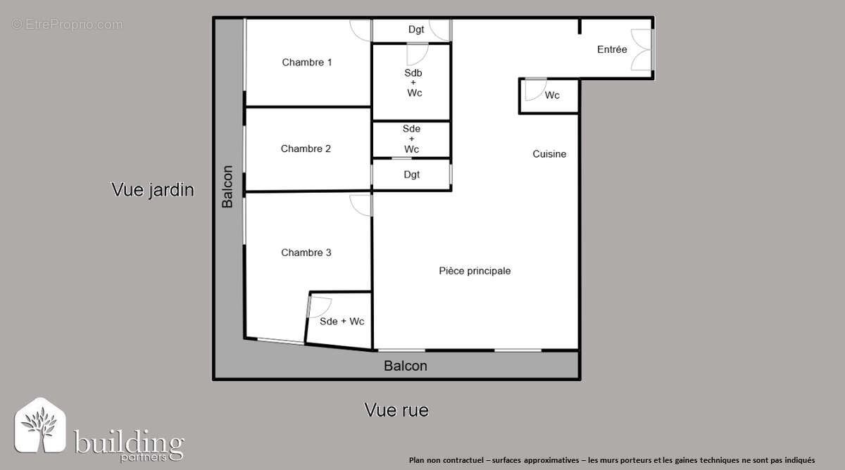 A vendre - Neuilly-sur-Seine Île de la Jatte - Appartement 4 pièces de 96 m² avec balcon et vue dégagée - photo 2