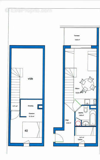 Vente T2 duplex - Résidence de tourisme GARDEN CITY à Rousset - photo 5