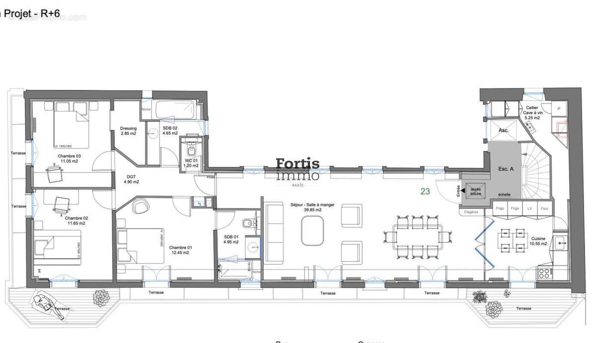 Appartement à PARIS-15E