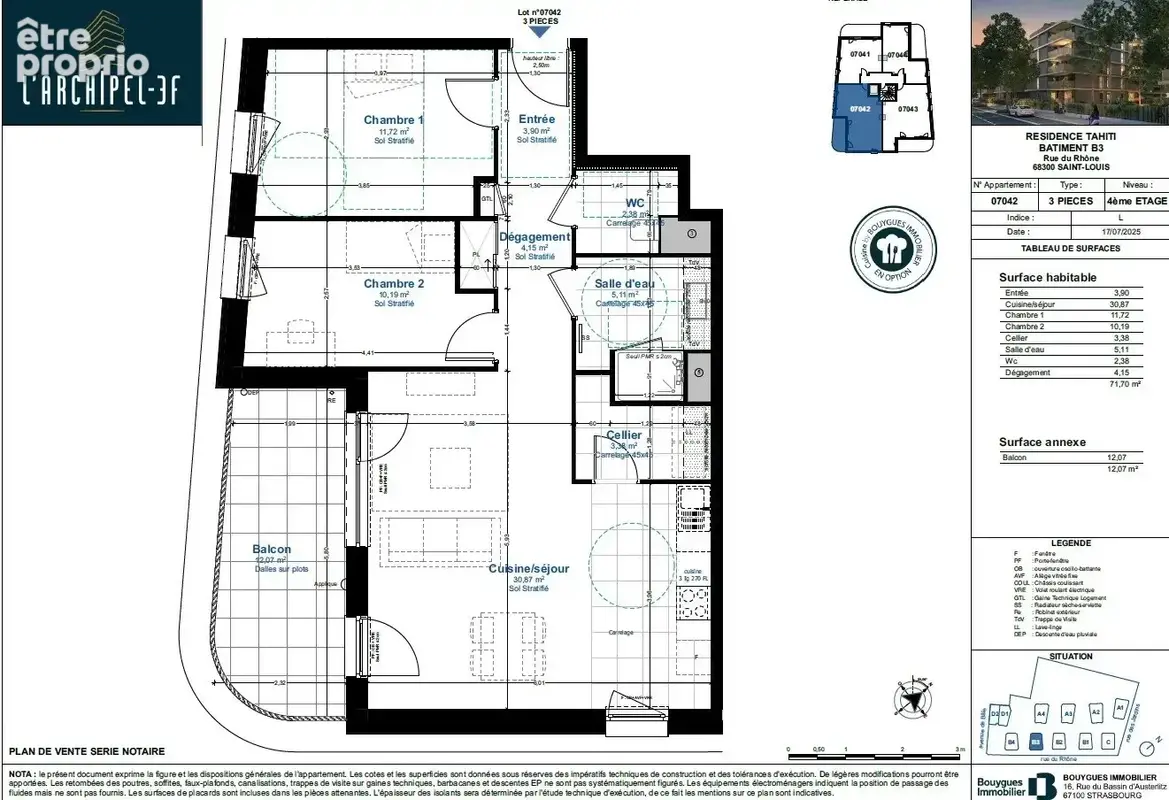 Appartement 3 pieces - photo 2