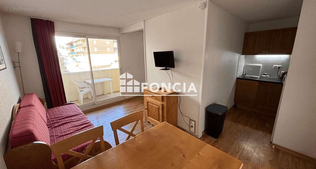 La foux, residence aux pieds des pistes, confortable t3 offrant une superbe sur le domaine skiable depuis sa grande terrasse, 2  - photo 3