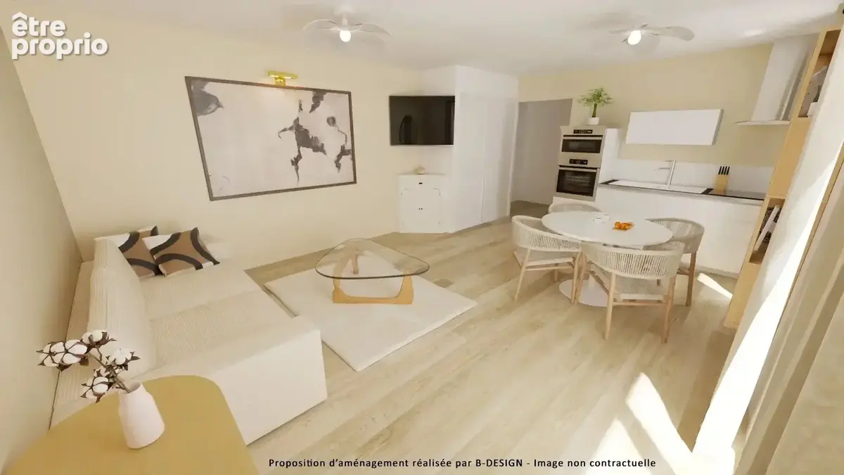 A vendre - appartement t2 + pk sous-sol - croix benite - photo 3