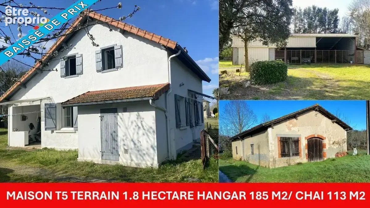 #maison #landes #hangar #dépendance #saint justin #