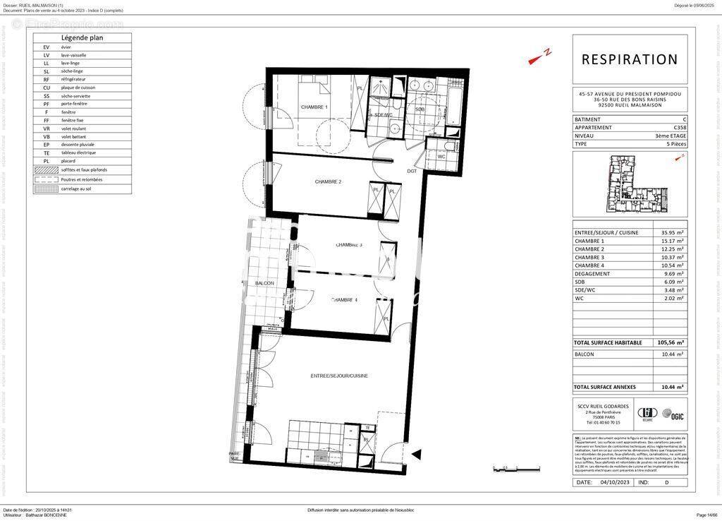 Appartement à RUEIL-MALMAISON