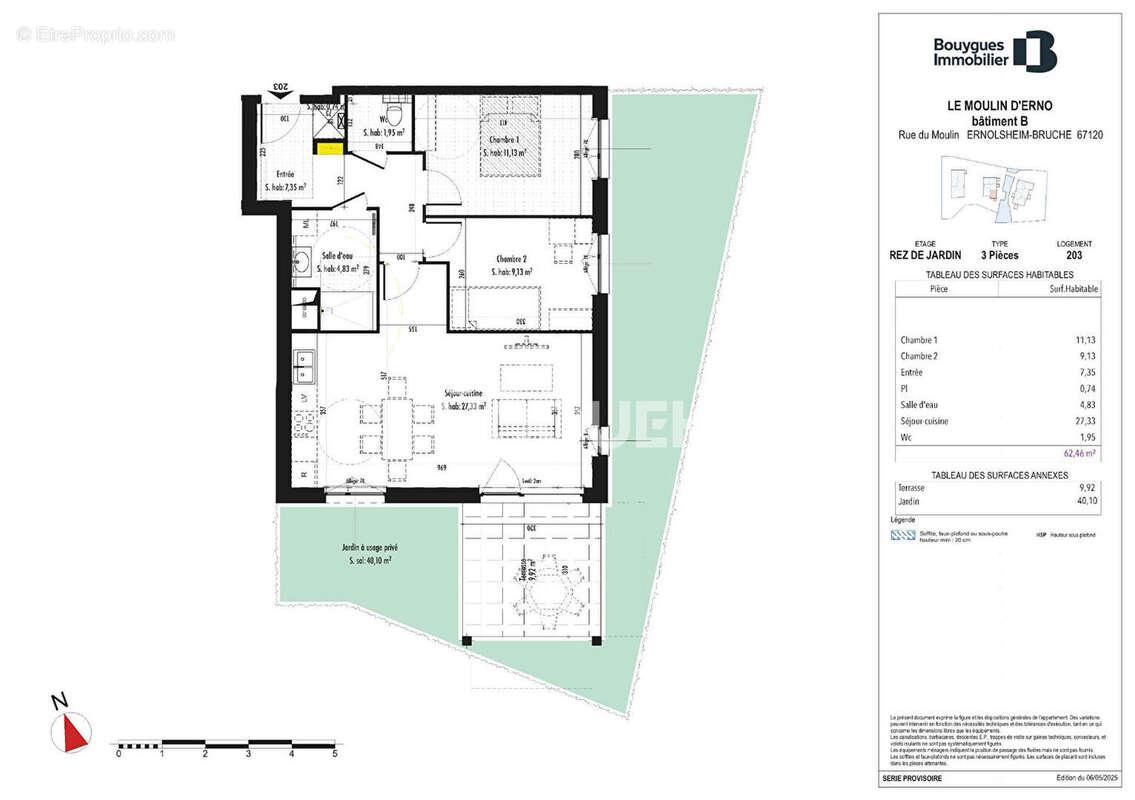 Appartement à ERNOLSHEIM-BRUCHE
