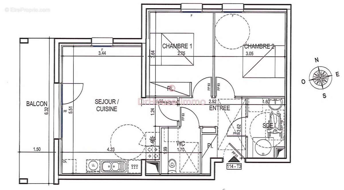 Appartement à MONDEVILLE