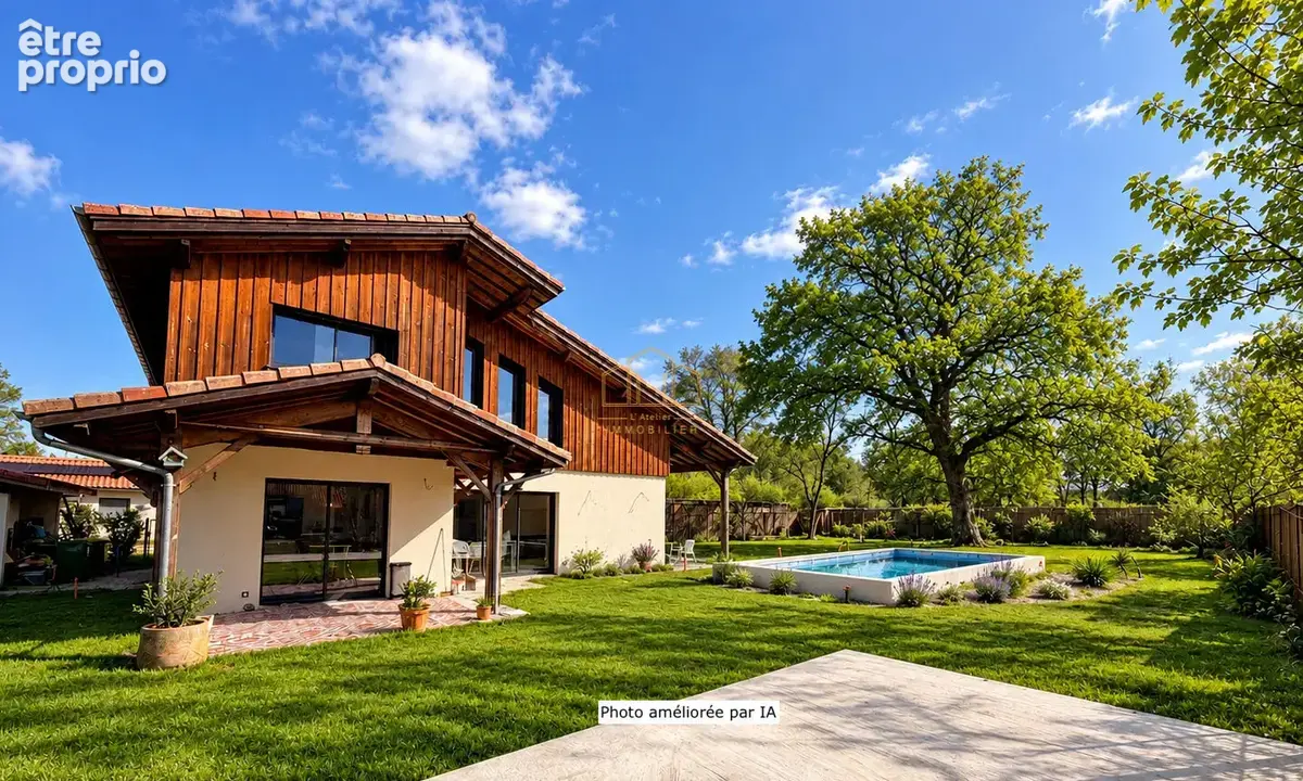 Maison contemporaine avec piscine, studio et garage à vendre à Salles - photo 2