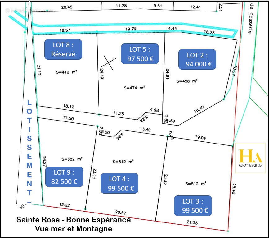 Terrain à SAINTE-ROSE