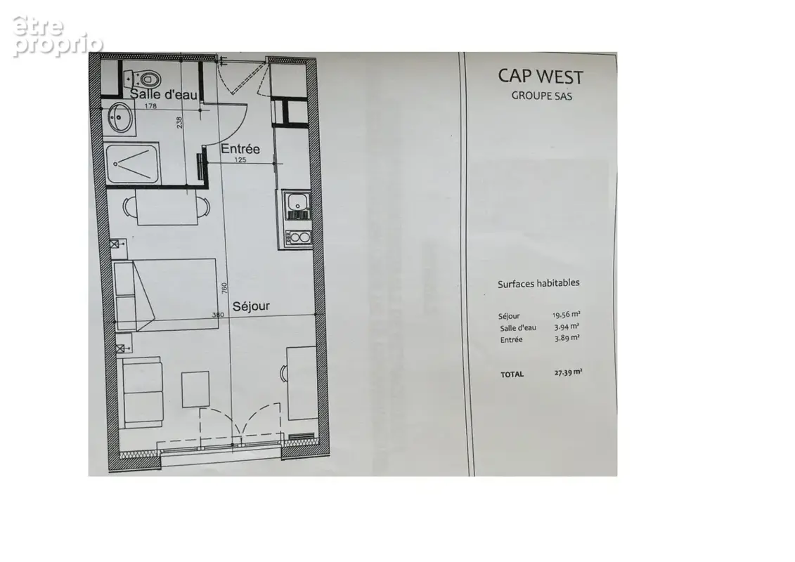 Appartement 1 pièce 27 m² à vendre à Villejust (91140) - photo 2