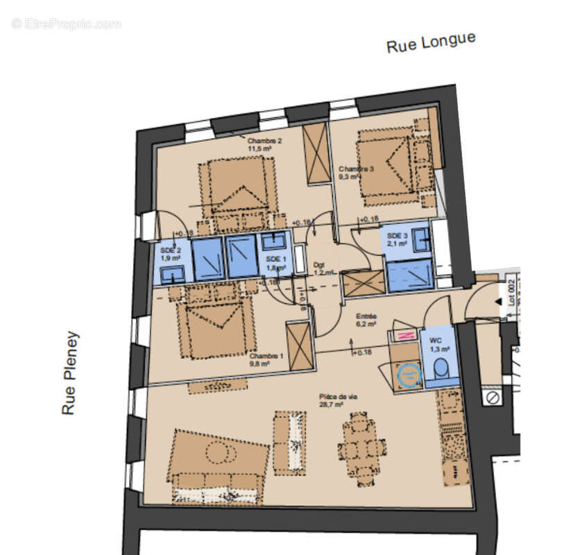 Appartement à LYON-1E