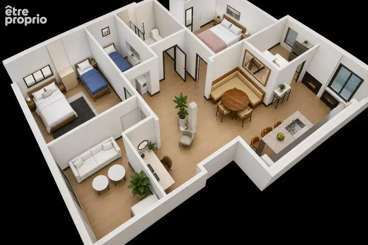 Bel appartement T4 dans l'ancien, rénové, à 100 m de la gare - photo 11
