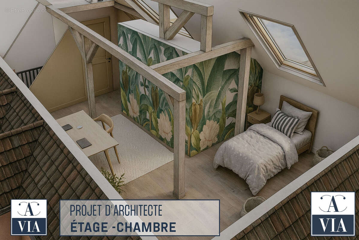 Projet d'architecte - chambre à l'étage - Appartement à ERSTEIN
